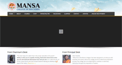 Desktop Screenshot of mansacollege.com